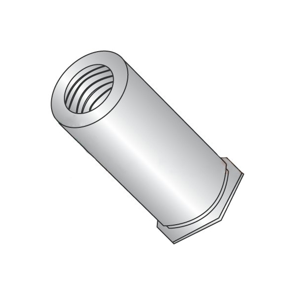 Newport Fasteners Round Standoffs, #4-40 Thrd Sz, 1/2 in Bd L, 18-8 Stainless Steel Plain, #6 OD, 1000 PK 106964 - main